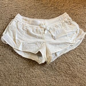 Worn white hotty hot lulu lemon shorts size 10 regular!